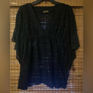 Athena black lace cover up, worn once, excellent condition
